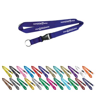 0.75" Lanyard with Detachable Buckle Release