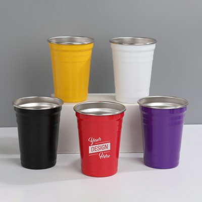 16 Oz Stainless Steel Party Cup