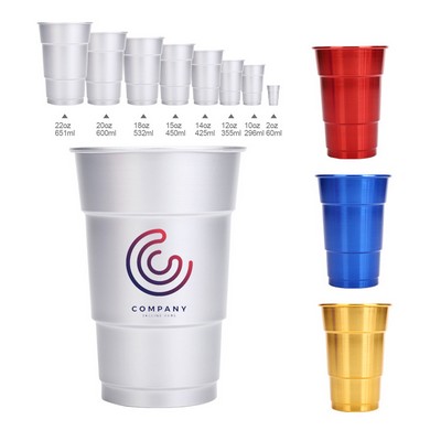Custom 17oz Reusable Aluminum Cups