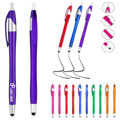 Click Action 2-In-1 Ballpoint Stylus Pen