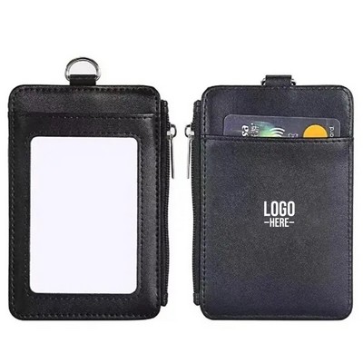 Leather ID Badge Holder