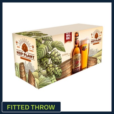 8' x 30"T x 42"H - 4 Sided Hemmed Fitted Table Throws - Dye Sublimation