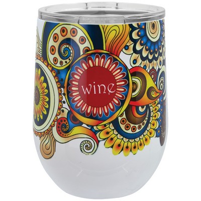12 oz. Polar Camel Stemless Wine Tumbler w/ Lid
