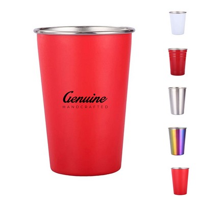 16oz Stainless Steel Reusable Party Cup