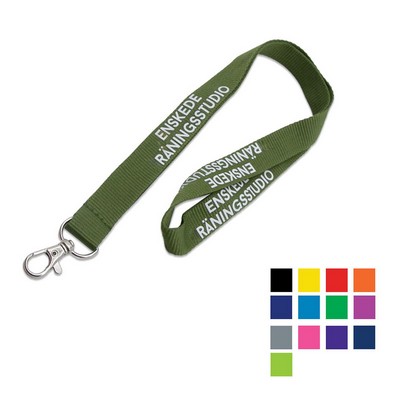 Custom 3/4" Polyester Lanyard w/ Lobster Claw