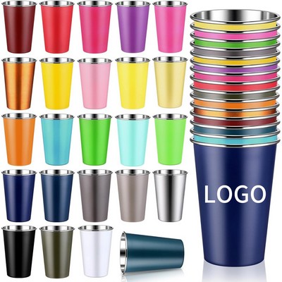 16oz Reusable Stackable Stainless Steel Cup