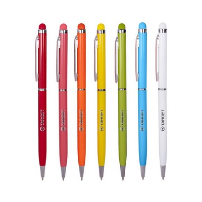 Union Printed - Colored Slim Stylus Twist Metal Pen