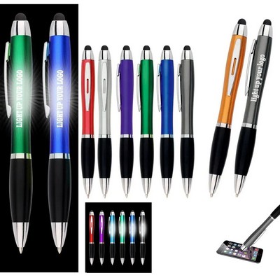 Customized Light Up Pen w/Stylus