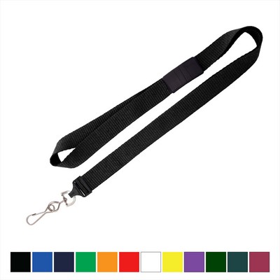 5/8" Flat Blank Lanyard with Breakaway (J-Hook)