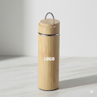 500Ml Bamboo Case Stainless Steel Cups Mug