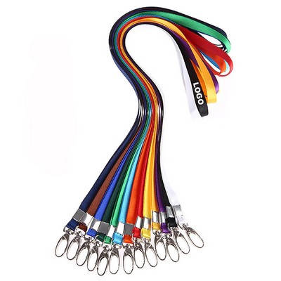 5/8'' Silkscreen Polyester Lanyard with J-hook Attachment