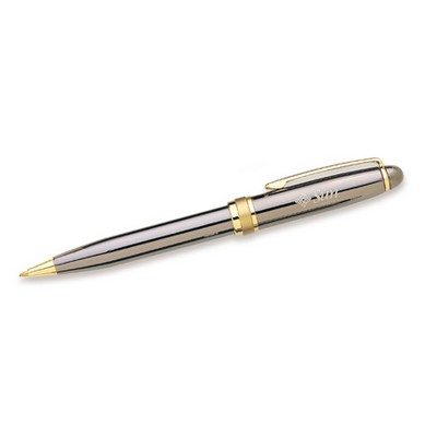Executive Solid Brass Twist Action Ballpoint Pen w/Gun Metal Finish