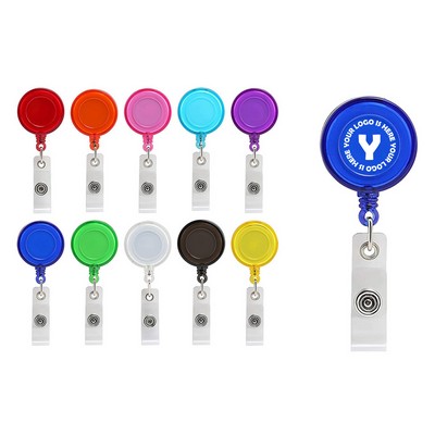 Round Retractable Badge Reel
