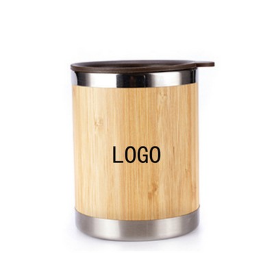 304 Stainless Steel Bamboo Shell 12.35Oz Insulated Cup