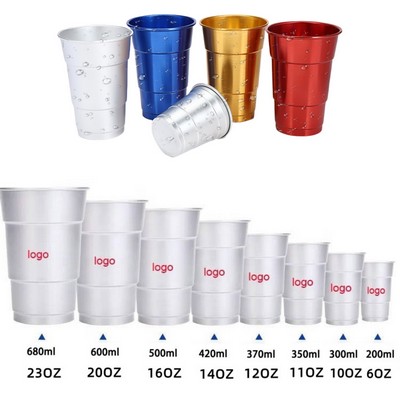 16 Oz Aluminum Reusable Stadium Party Beer Cup