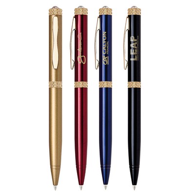 Metal Pen, Ballpoint pen, Twist action, Blue ink refill optional