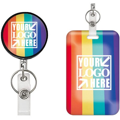Rainbow Badge Reel and Aluminum Card Holder