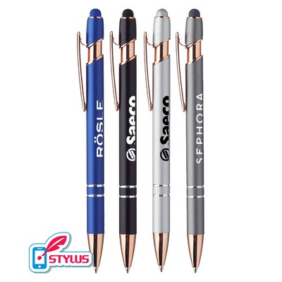 Union Printed - Majesty Stylus Pen with Rose Gold Trim