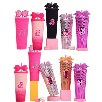 24 oz Plastic Straw Christmas Durian Cups