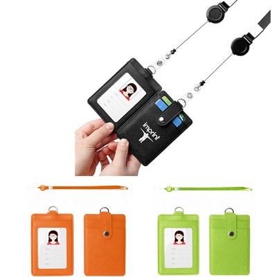 Pu Leather Badge Holder