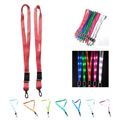 LED Light-Up Nylon Lanyard