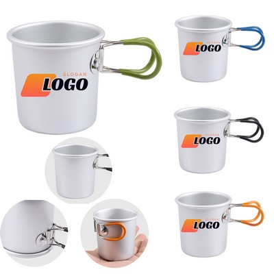 5oz Aluminum Alloy Folding Handle Camping Mug
