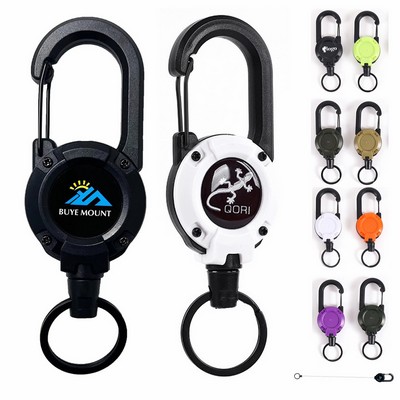 Heavy Duty Retractable Carabiner Keychain