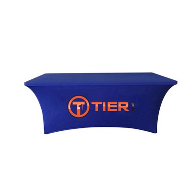 6' Closed-Back Stretch Table Cloth With Zipper Back