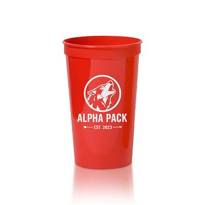 22 Oz. Smooth Stadium Cup (Screen Printed)
