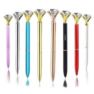Luxury Big Diamond Metal Ballpoint Pen Elegant Crystal Promotional Pen