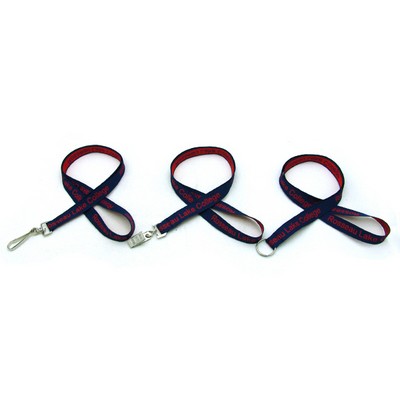 Classic Coarse Weave 5/8" Lanyard w/Key Ring