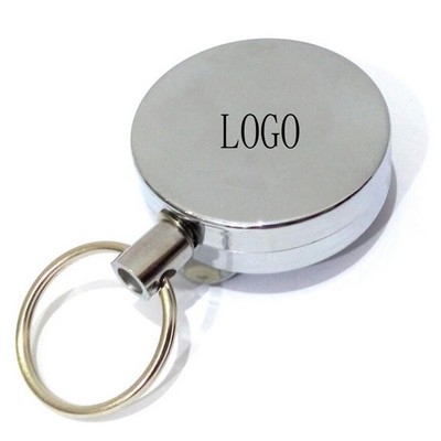 Retractable Keychain Badge Reel With Anti-Loss Clip