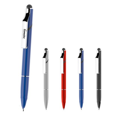 Metal Twist Ballpoint Pen with Stylus
