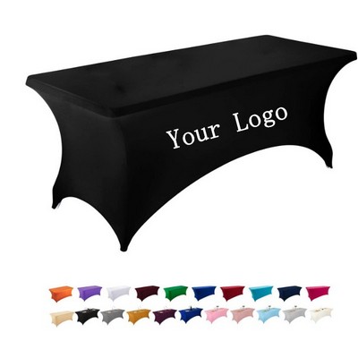 6' Open Back Stretch Table Cover (Full Color Dye Sublimation)