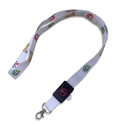 3/4" Full-Color LED Glow Lanyard