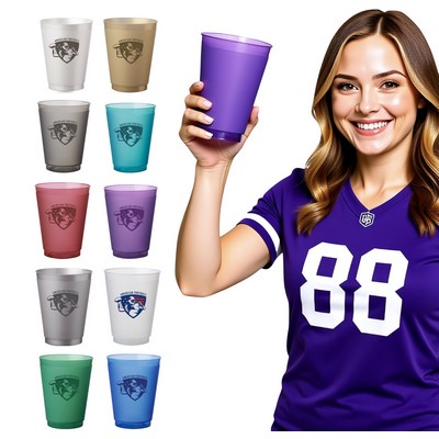Stadium Cups 16 Oz. USA Made Frosted Flexible Stadium Cups