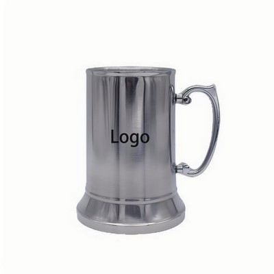 23oz Stainless Steel 304 Beer Mug Double Cocktail Glass European Flaming Mug with Handle