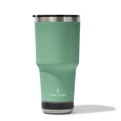 Pour Caddy® Vibe 28 oz Insulated Tumbler with Bluetooth Speaker