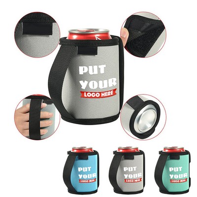 12 Oz. Neoprene Can Cooler with Strap Handle