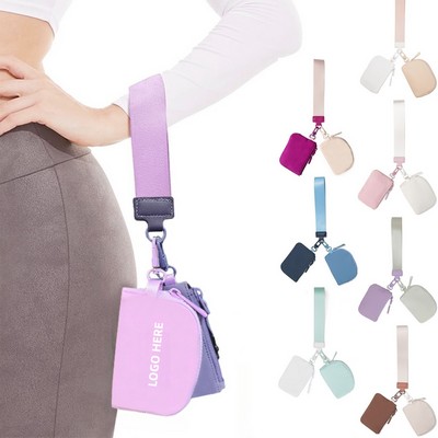 Dual Bag Nylon Wristlet Wallet