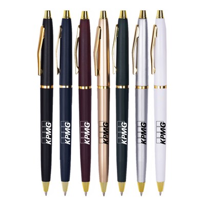 Union Printed - Promotional Gold Peninsula Twist Pen