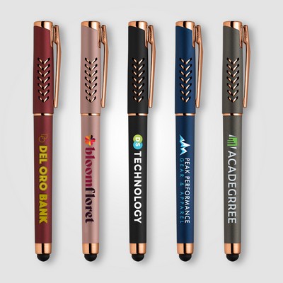 Hollywood Rose Gold Gel Pen w/Stylus - Full-Color Inkjet