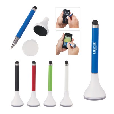 Stylus Pen Stand With Screen Cleaner