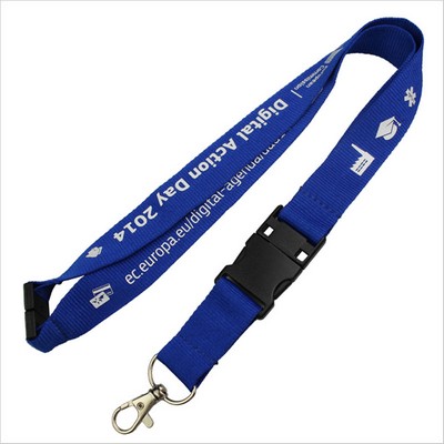 1" Polyester Lanyard w/Buckle Release