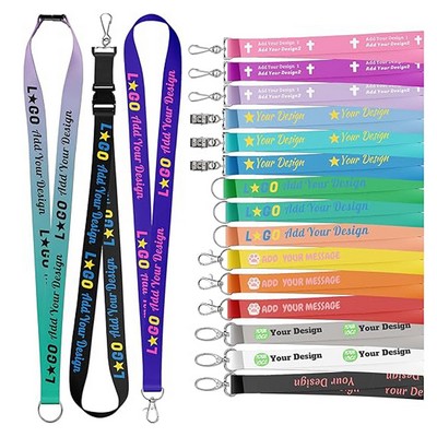 3/4" Polyester Custom Sublimation Printed Lanyard