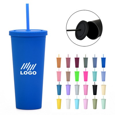 24oz Double Straw Cup