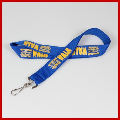 1" Polyester Screen Printed Lanyard