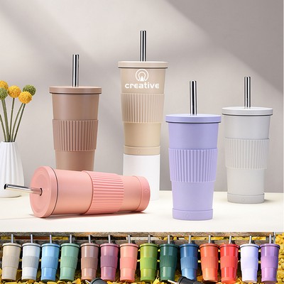 24oz Lid Cup w/ Straw