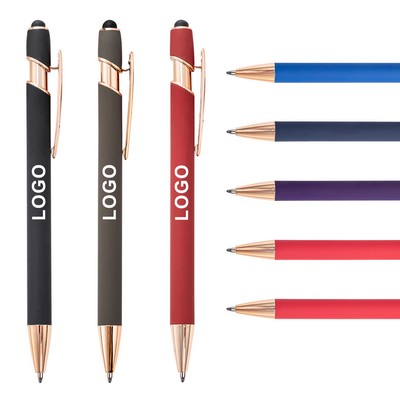 Metal Soft Touch Stylus Ballpoint Pen
