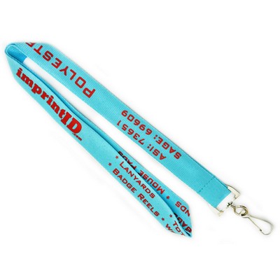 1/2" Light Blue Polyester Lanyard (12 mm)